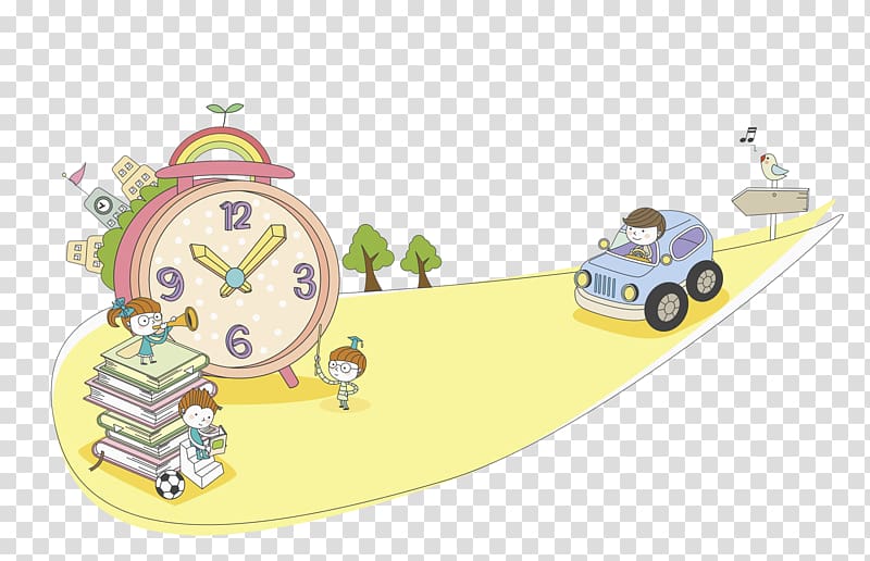 Child Learning Kindergarten Winter vacation Education, Pink clock transparent background PNG clipart