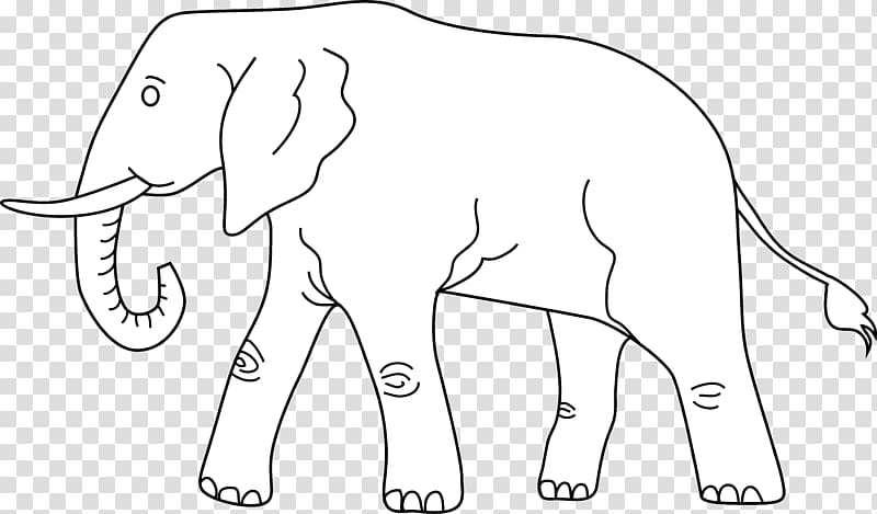 Elephant face line drawing Royalty Free Vector Image