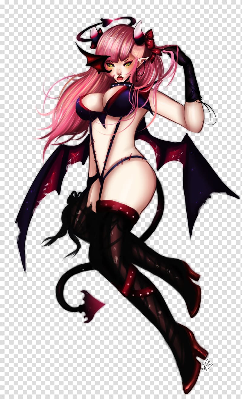 Anime Devil Demon Angel Art, devil transparent background PNG clipart