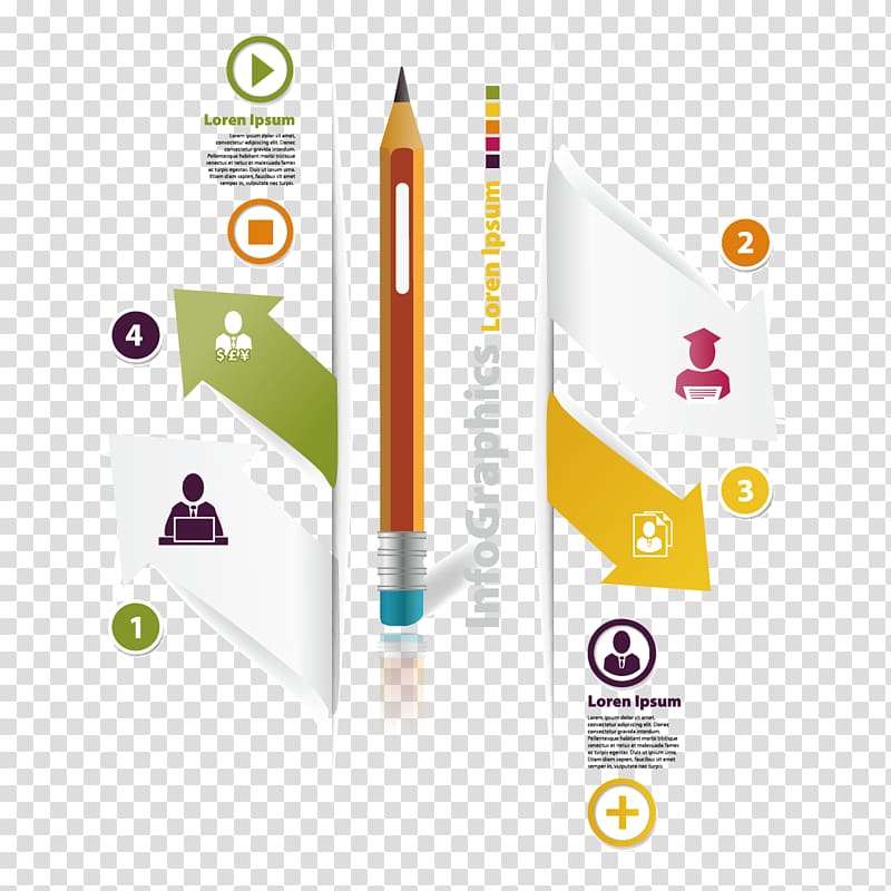 Drawing Infographic Pencil, Creative pen pattern transparent background PNG clipart