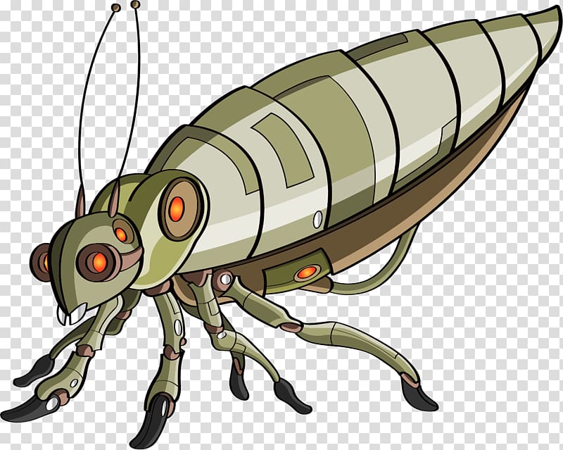 Insect Robot Yellow Illustration, painted insect transparent background PNG clipart