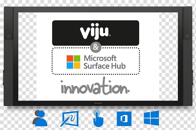 Surface Hub Display device Microsoft Multi-touch Logo, Interactive Whiteboard transparent background PNG clipart