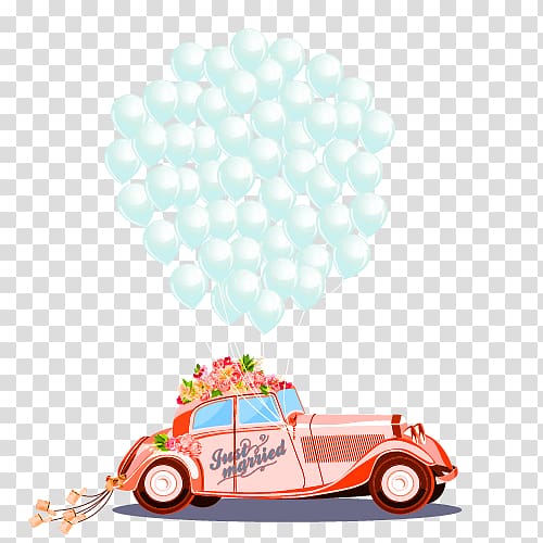 brown vehicle , Car, Wedding car transparent background PNG clipart