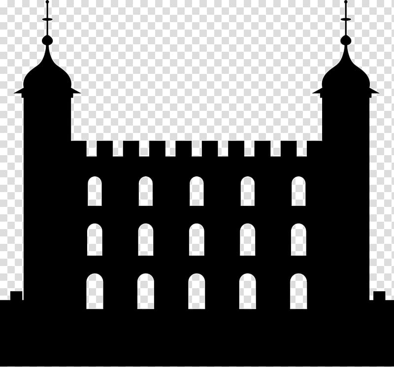 Tower of London Building Black and white Facade, building transparent background PNG clipart