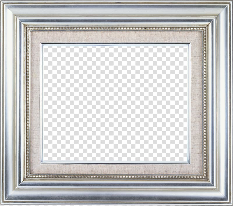 Frames Oil painting Silver , silver frame transparent background PNG clipart