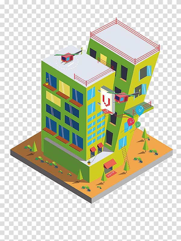 Building House, Cartoon letter U transparent background PNG clipart