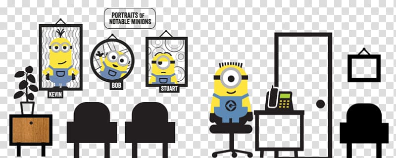Minions Goggles Despicable Me Illumination Animated film, Reception table transparent background PNG clipart