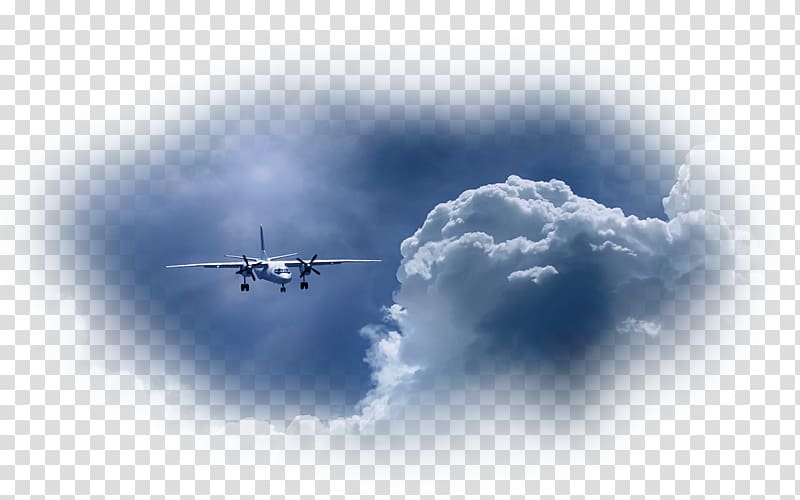Airplane Desktop Ultra-high-definition television Cloud, sky aircraft transparent background PNG clipart