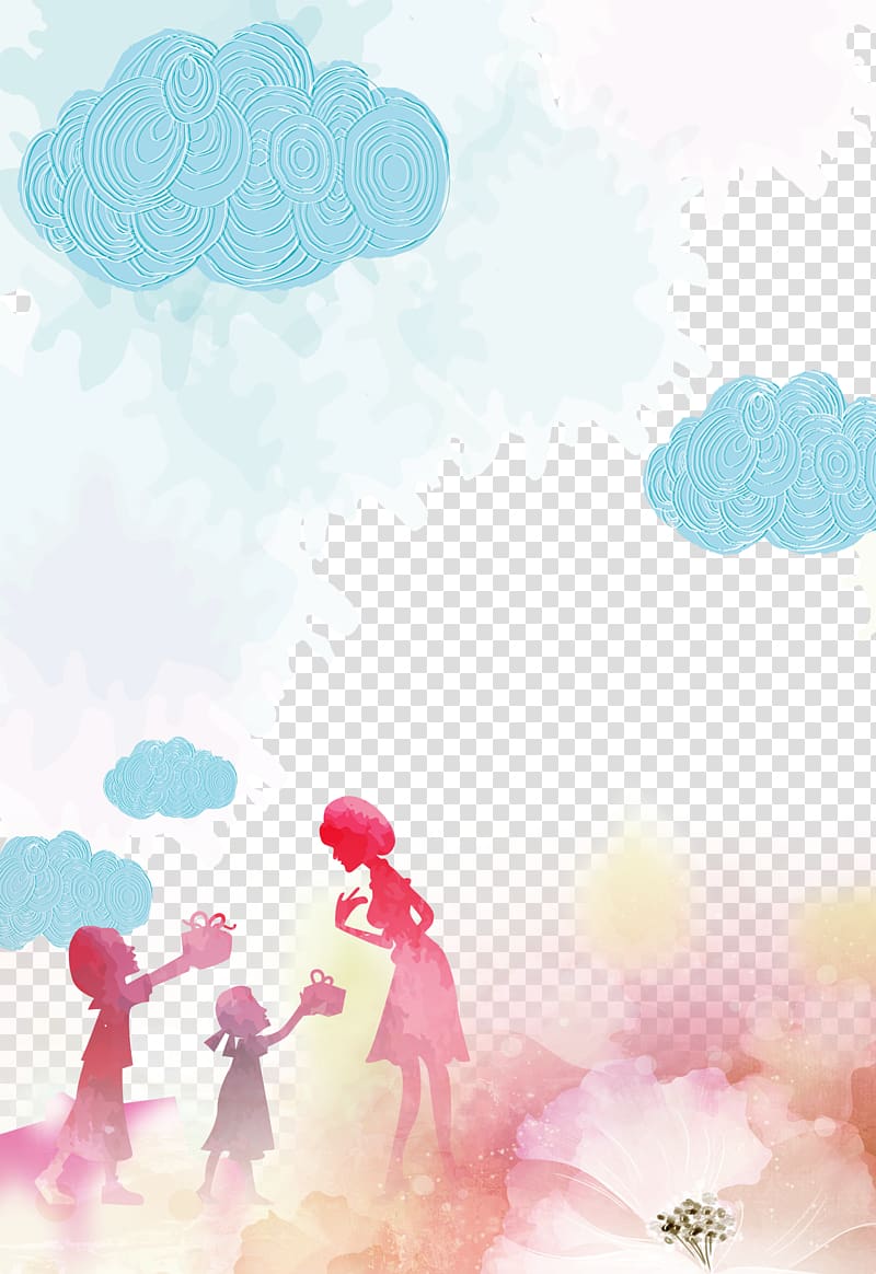 girls giving gift box on woman illustration, Watercolor painting , Watercolor material transparent background PNG clipart