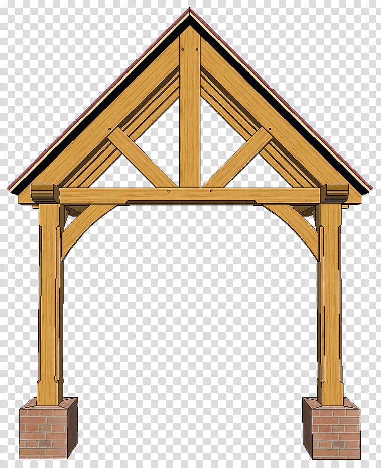 Porch Timber roof truss Shed Timber roof truss, truss transparent background PNG clipart