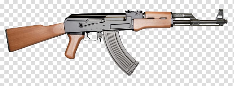AK-47 Assault rifle Automatic firearm Weapon, ak 47 transparent background PNG clipart