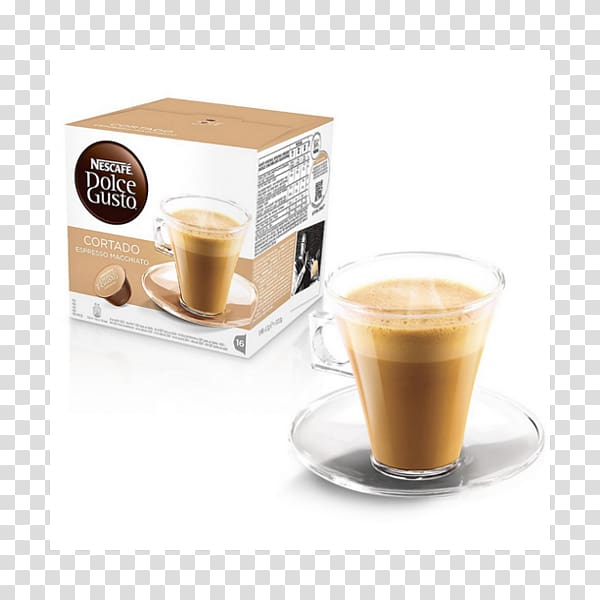 Cortado Dolce Gusto Caffè macchiato Milk Coffee, milk transparent background PNG clipart