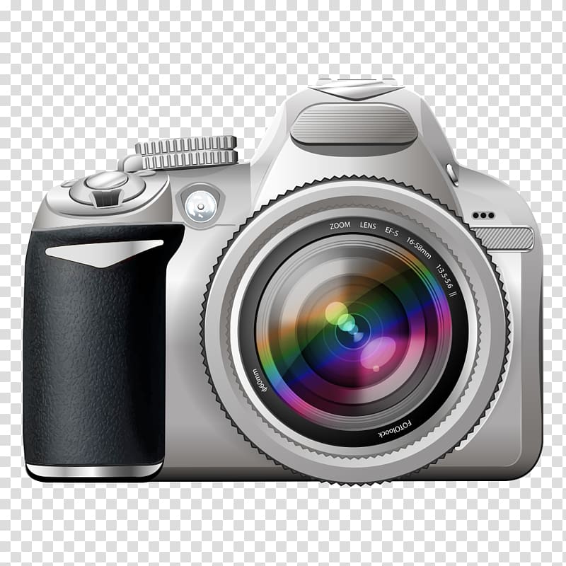 gray and black SLR camera , Single-lens reflex camera Digital SLR, Digital Cameras transparent background PNG clipart