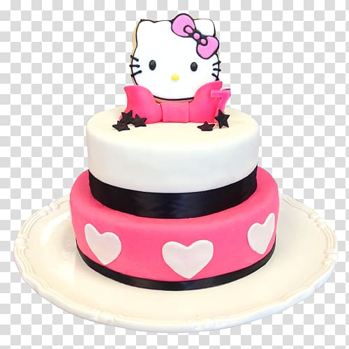 Birthday cake Hello Kitty Cupcake Bakery Torte, 1st birthday transparent background PNG clipart