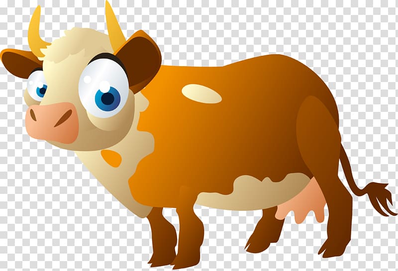 Cartoon Animal , cow transparent background PNG clipart