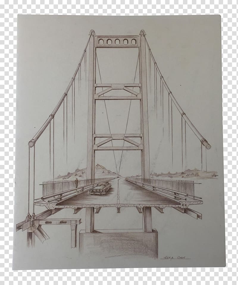 Golden Gate Bridge San Francisco Bay Drawing Architecture, Golden Gate bridge transparent background PNG clipart