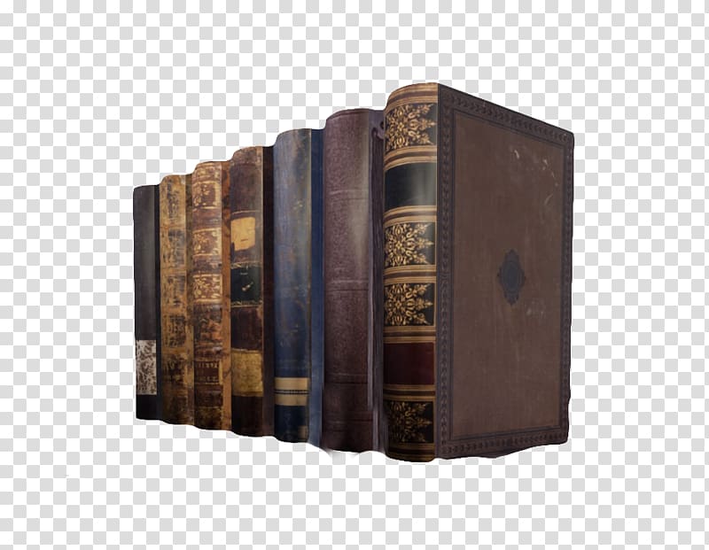 Farbbuch Book Gratis, A line of ancient books of various colors transparent background PNG clipart