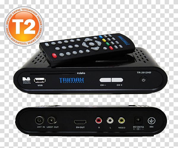 TV Tuner Cards & Adapters DVB-T2 Trimax tr-2012HD Television, Isoiec 8859 transparent background PNG clipart
