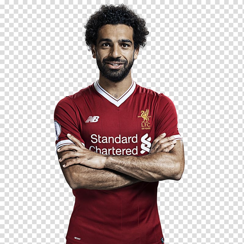 man in maroon and white New Balance t-shirt, Mohamed Salah Liverpool F.C. Premier League Football player Sport, premier league transparent background PNG clipart