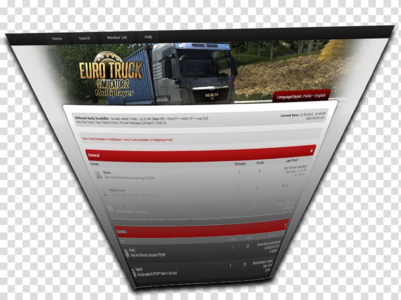 Euro Truck Simulator 2 Multimedia Brand Steam PC game, euro truck transparent background PNG clipart