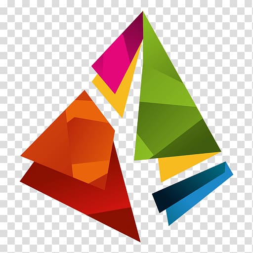 Logo Prism Graphic design, Colourful Triangles Number transparent background PNG clipart