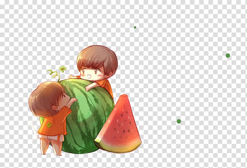 Dashu Xiaoshu Summer Solar term Poster, Taobao summer cool watermelon cartoon transparent background PNG clipart