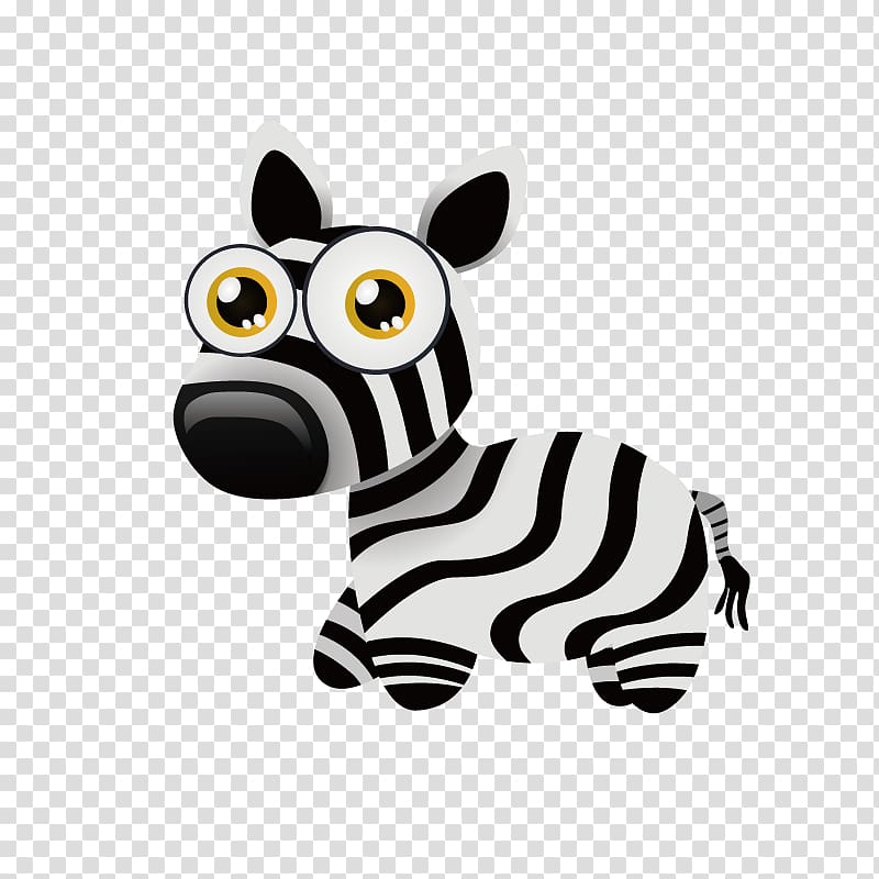 Cartoon Drawing Animal Illustration, zebra transparent background PNG clipart