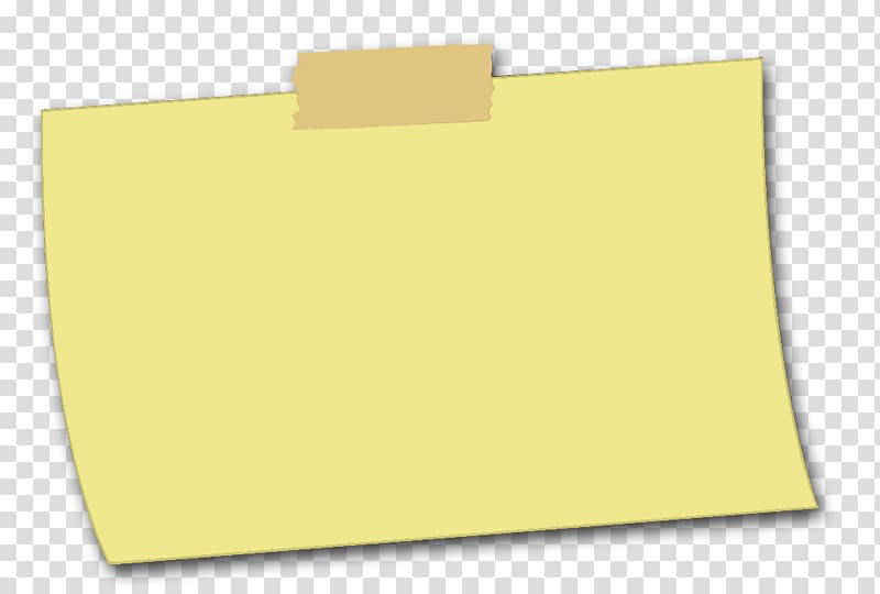 Paper Brand Yellow, Sticky note , yellow sticky note transparent background PNG clipart
