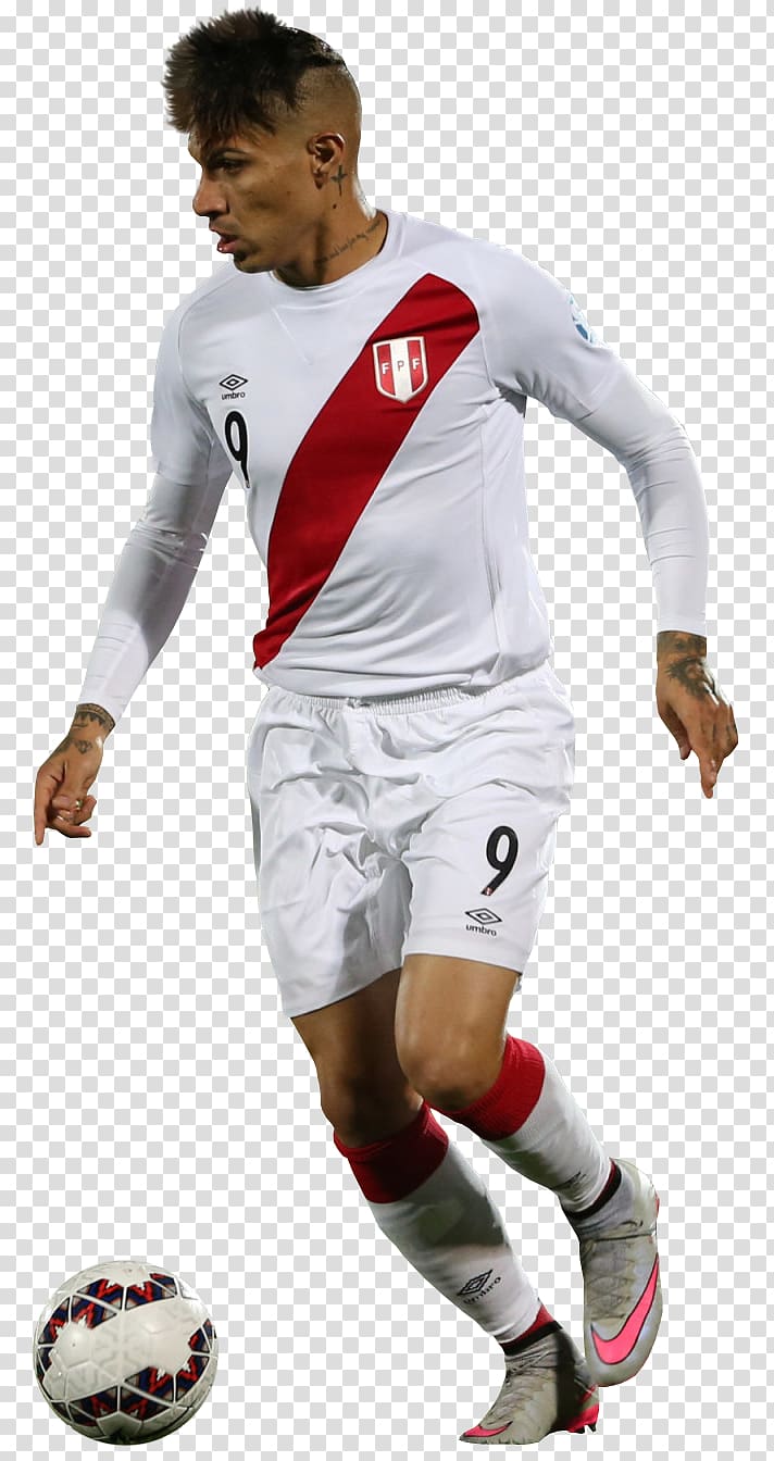 Paolo Guerrero Soccer player Jersey Peru national football team, football transparent background PNG clipart