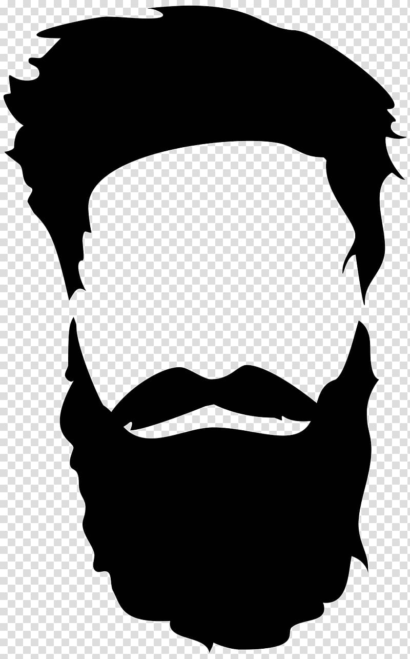 Beard Silhouette , beard and moustache transparent background PNG clipart