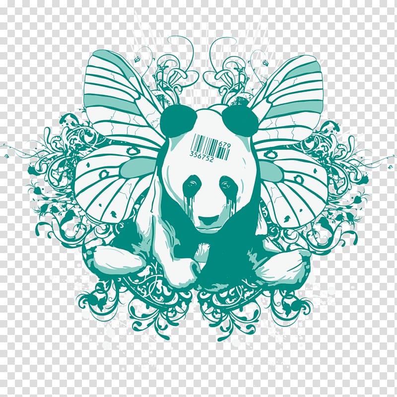 T-shirt Illustration, Panda Tattoo transparent background PNG clipart