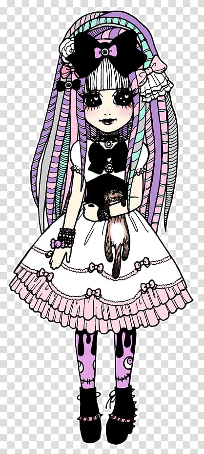 Lolita fashion Gothic Lolita Kavaii Japanese street fashion, scary Eye transparent background PNG clipart