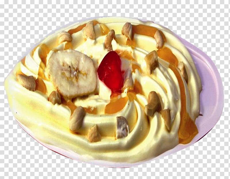 Sundae Ice cream Banana boat Chocolate brownie, ICE CREAM BANANA transparent background PNG clipart