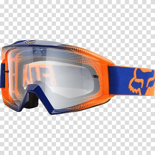 Fox Racing Main Goggle, Race 2 2016 Motocross Goggles Motorcycle, atv goggles transparent background PNG clipart