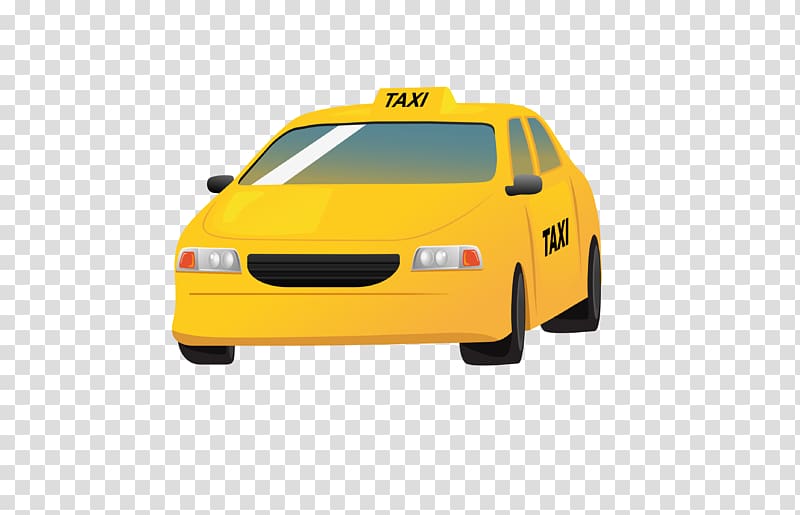 Taxi Car, Yellow Taxi Car transparent background PNG clipart