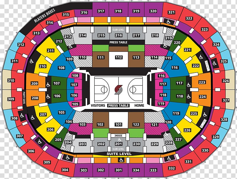 Moda Center Portland Trail Blazers Rose Quarter NBA Seating assignment, caption box transparent background PNG clipart