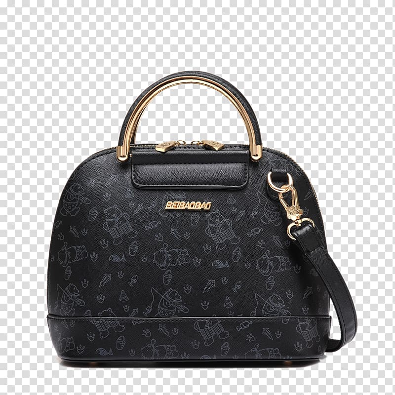 Handbag Leather Gold Dress, Black gold bag backpack transparent background PNG clipart