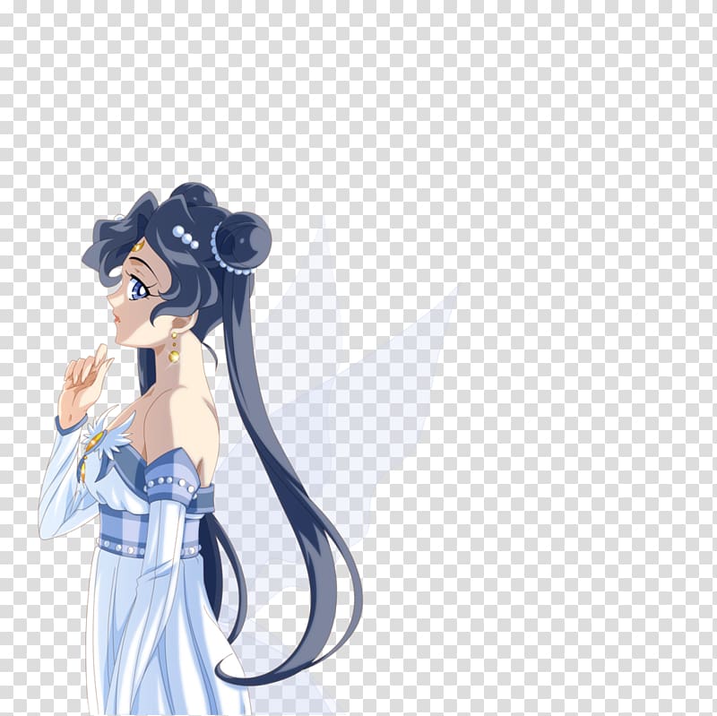 Goddess Blue moon Figurine Anime, Goddess transparent background PNG clipart