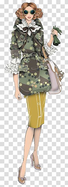 woman wearing coat and mini skirt art, Fashion illustration Skirt Illustration, Women transparent background PNG clipart