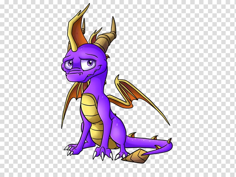 Spyro the Dragon Drawing Art, dragon transparent background PNG clipart