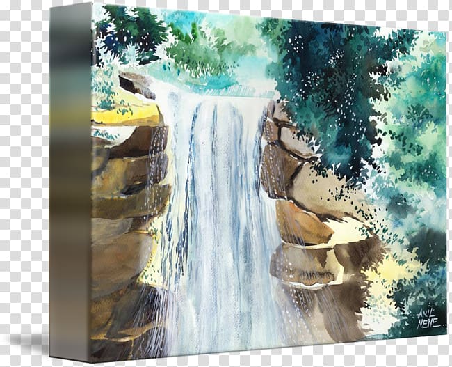 Watercolor painting Water resources Watercourse, painting transparent background PNG clipart