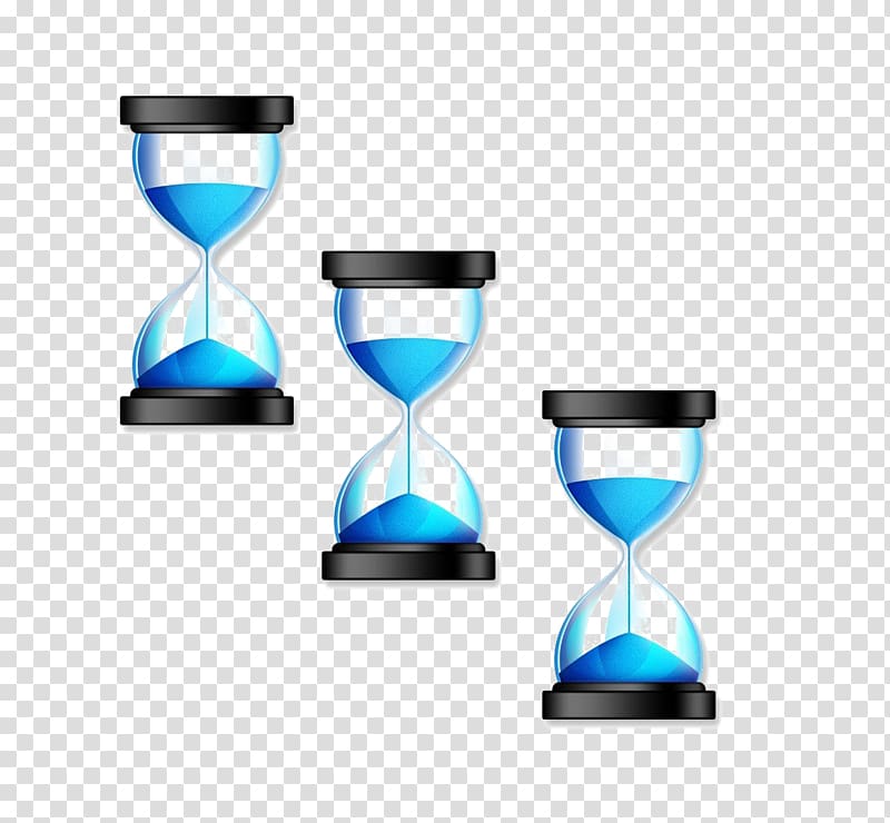 Hourglass figure Time , Three hourglass transparent background PNG clipart