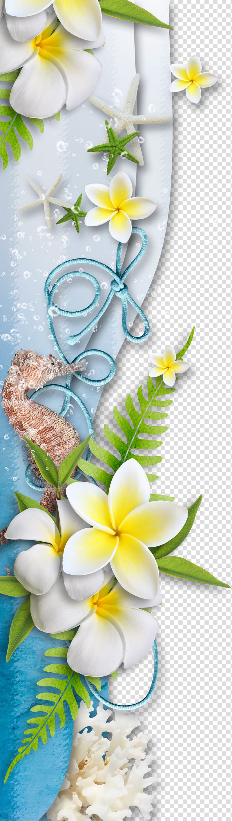 white flowers illustration, Mosaic starfish transparent background PNG clipart