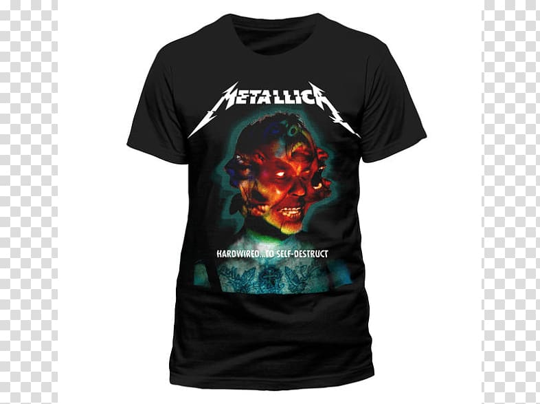 T-shirt WorldWired Tour Hardwired... to Self-Destruct Metallica, T-shirt transparent background PNG clipart