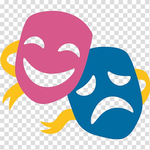 Emoji Musical theatre Mask Drama, fine arts transparent background PNG clipart