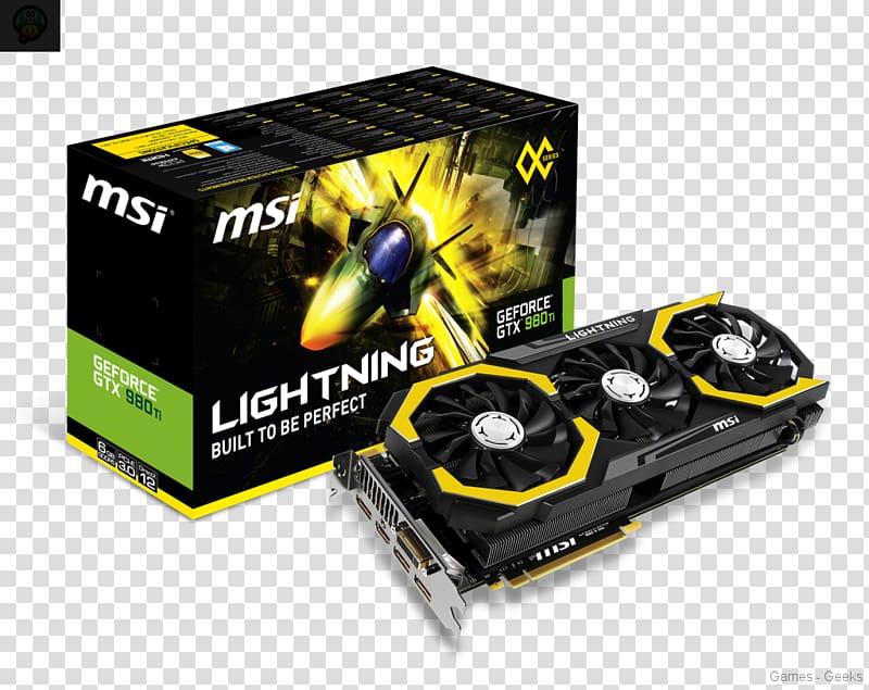 Graphics Cards & Video Adapters Laptop NVIDIA GeForce GTX 980 Ti, lightning box transparent background PNG clipart