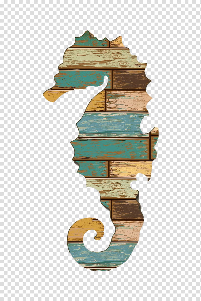 , Wood color hippocampus transparent background PNG clipart