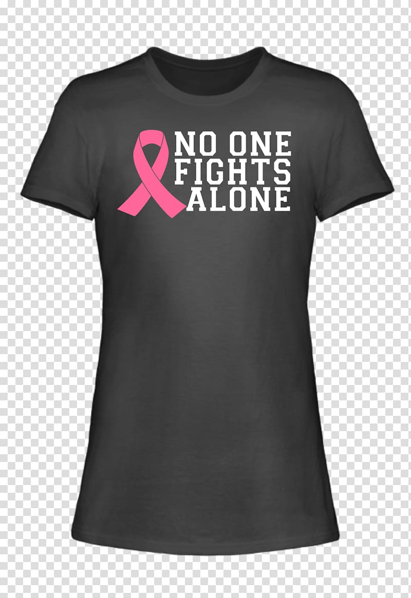 T-shirt Breast cancer awareness Pink ribbon, T-shirt transparent background PNG clipart