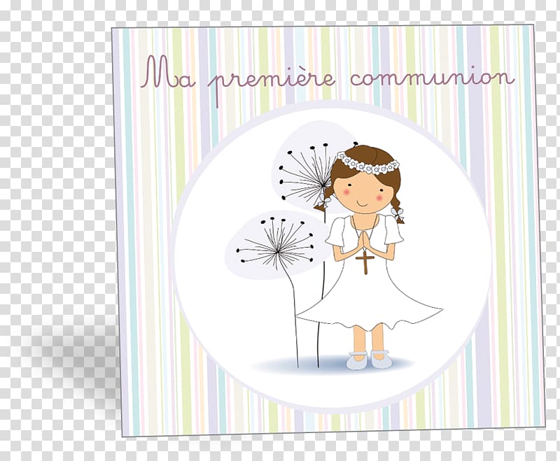 Paper First Communion Eucharist In memoriam card, child transparent background PNG clipart