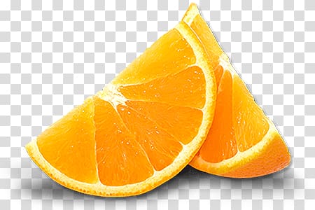 slice of orange fruit , Orange Wedges transparent background PNG clipart